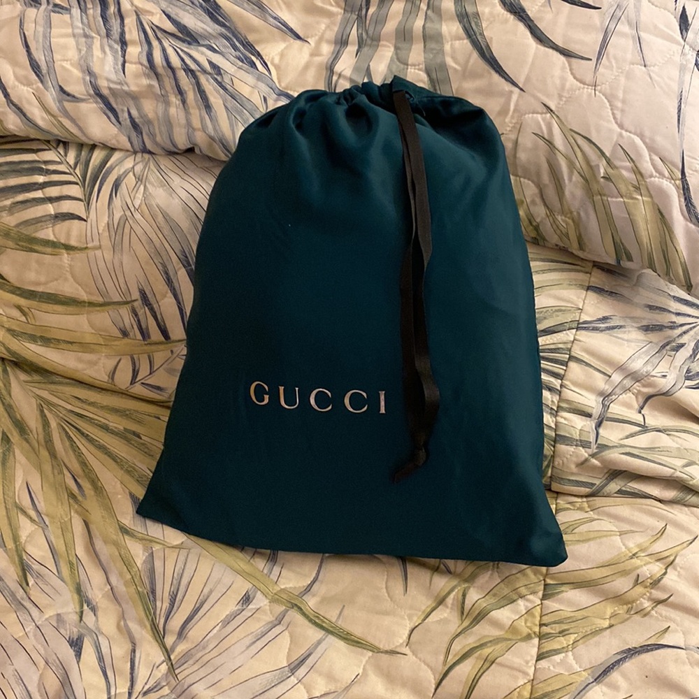 Authentic Gucci Drawstring Dust Bag Forest Green - image 1